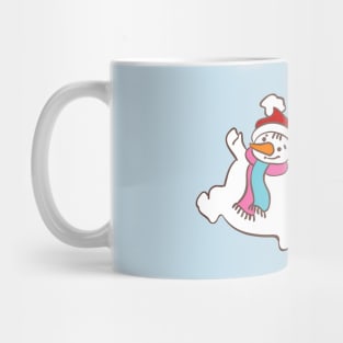 Three happy snowman for winter and Christmas Mug